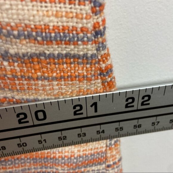 NWT Lilla P Slub Tweed Casual Newport Dress Orange Combo Size Large Boho Shift L - Picture 12 of 16